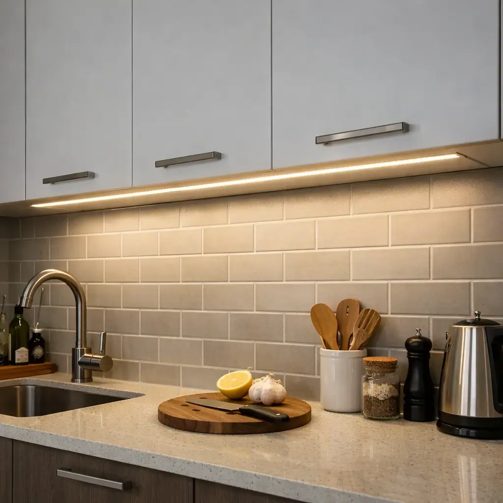 Installation av LED-list under köksskåp