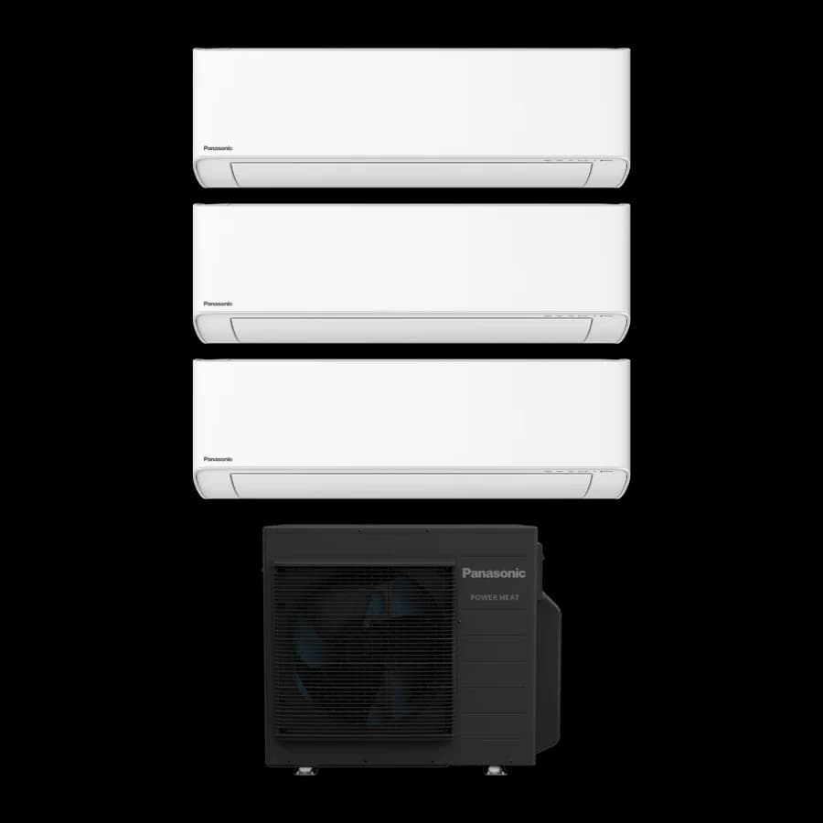 3 innedelar (3×5 meter) - Installation luftvärmepump